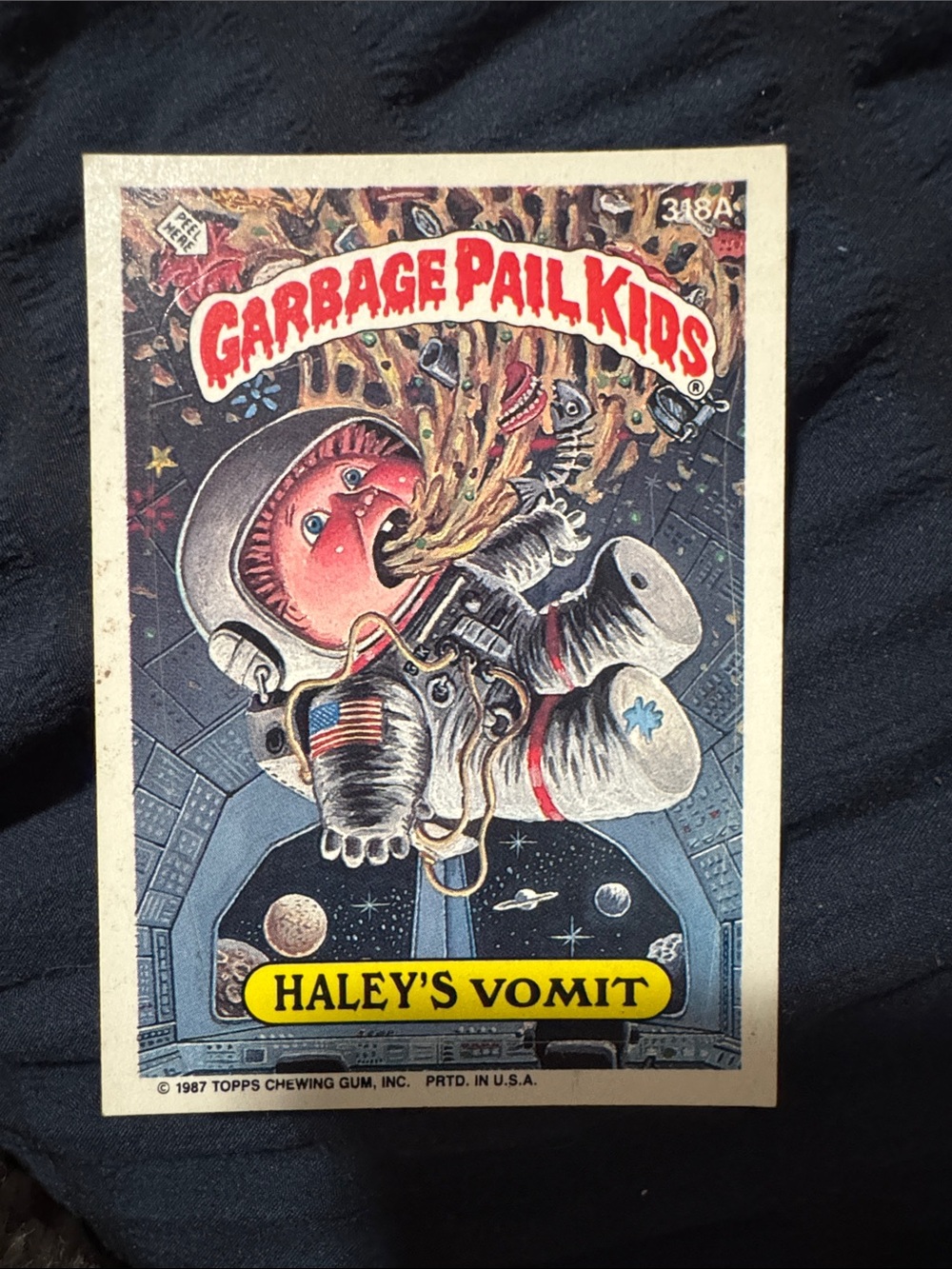 Garbage Pail Kids Haley's Vomit Trading Card - Multicolor